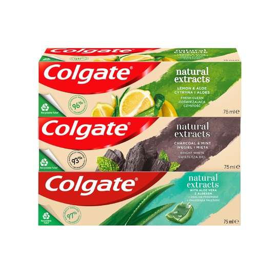 Colgate Natural Extract Mix zubná pasta 3×75 ml