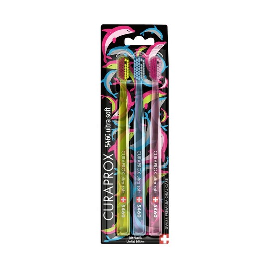 Curaprox CS 5460 Ultrasoft Summer Dolphin zubná kefka 3 ks