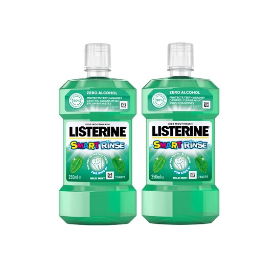 Listerine Smart Rinse Mint detská ústna voda 2× 250 ml