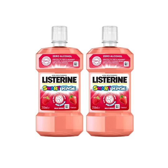 Listerine Smart Rinse Berry detská ústna voda 2× 250 ml