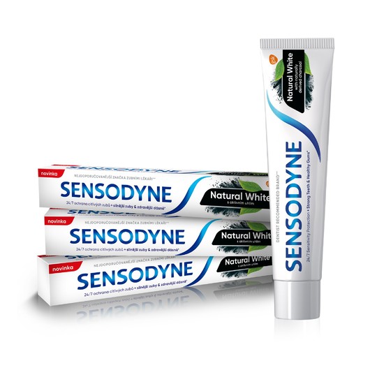 Sensodyne Natural White zubná pasta 3x75 ml