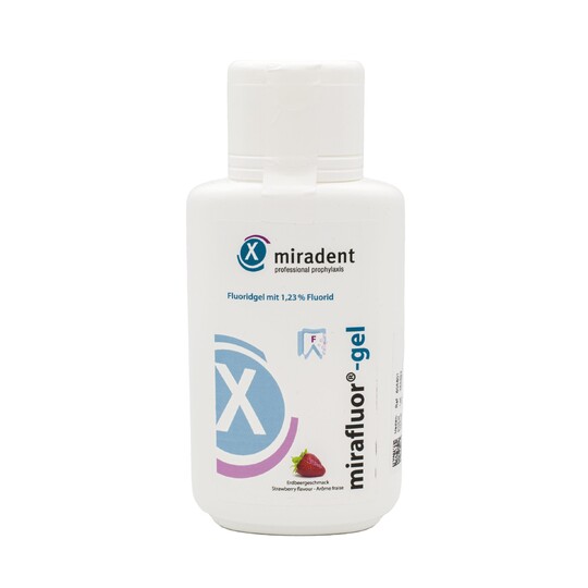Miradent Mirafluor gél jahoda 250 ml