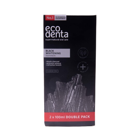 Ecodenta Black Whitening bieliaca zubná pasta 2x100 ml