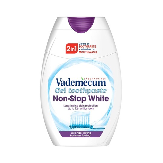 Vademecum 2v1 Non-Stop White zubná pasta 75 ml