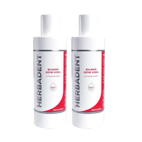 Herbadent Professional CHX ústna voda 2×240 ml