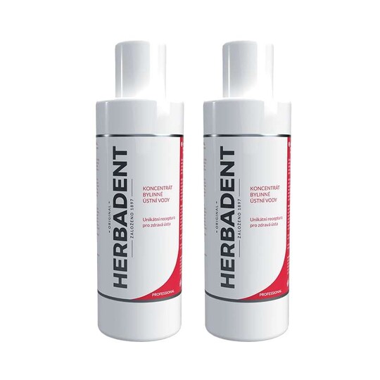 Herbadent Professional koncentrát bylinnej ústnej vody 2×250 ml