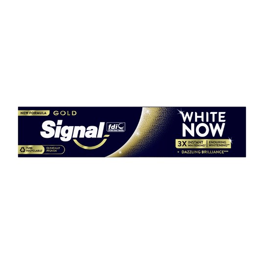 Signal White Now Gold bieliaca zubná pasta 75 ml