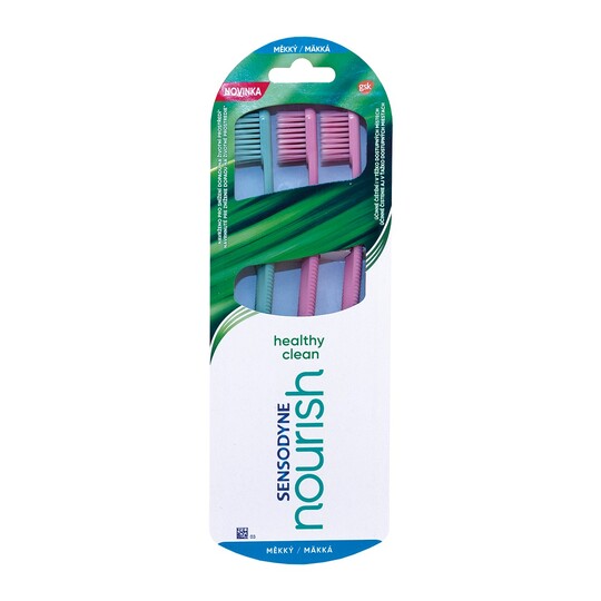 Sensodyne Nourish Healthy Clean zubná kefka 3 ks