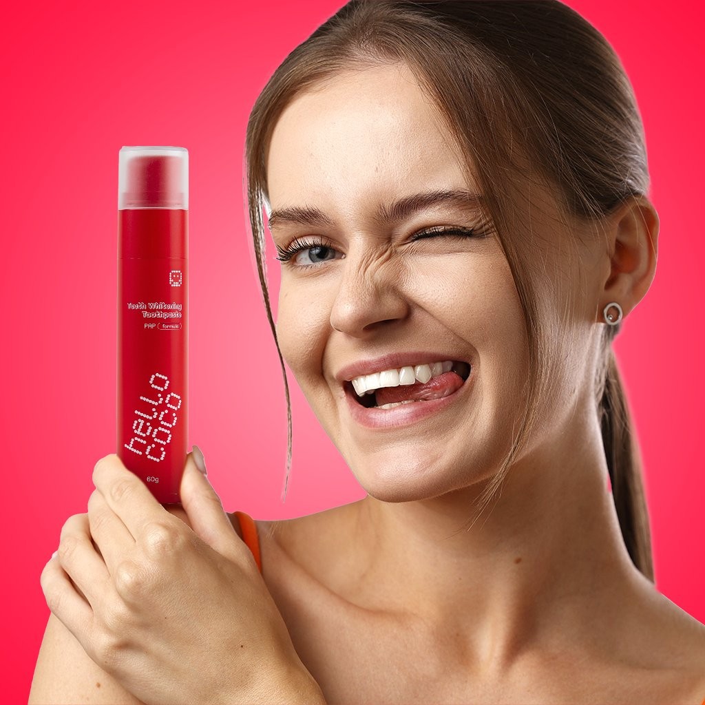 Hello Coco PAP Teeth Whitening bieliaca zubná pasta 2×60 g