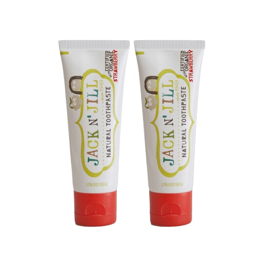Jack N' Jill Organic Strawberry detská zubná pasta 2×50 g