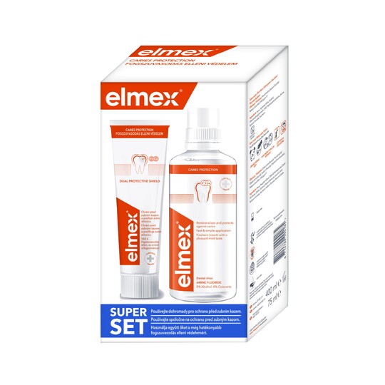 Elmex Caries Protection set zubná pasta 75 ml + ústna voda 400 ml