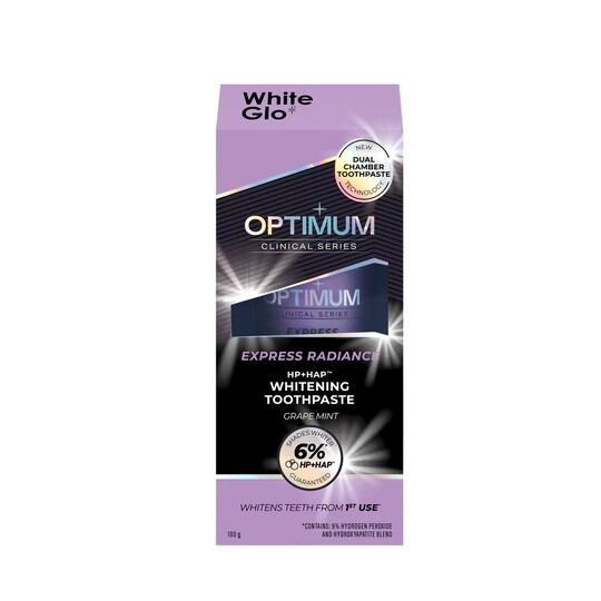 White Glo Optimum Express Radiance zubná pasta 100 g