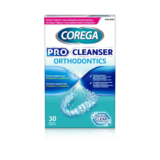 Corega Pro Cleanser Orthodontics čistiace tablety 30 ks