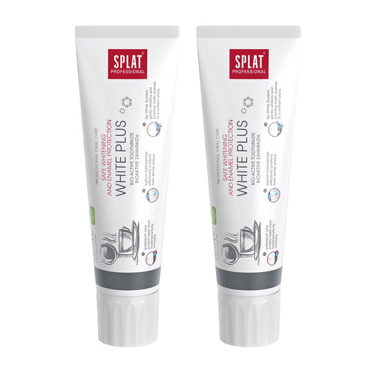 Splat Professional White Plus zubná pasta 2×100 ml