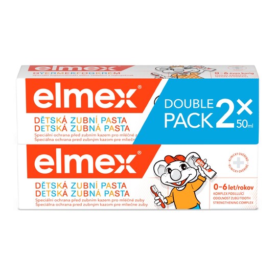 Elmex Kids 0–6 detská zubná pasta 2×50 ml