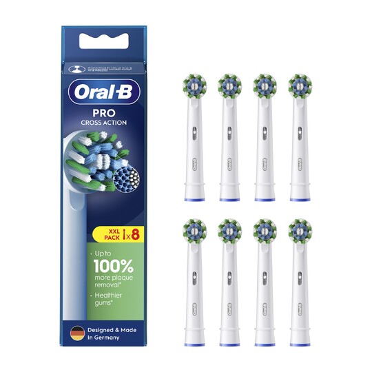 Oral-B Cross Action Pro White náhradné hlavice 8 ks
