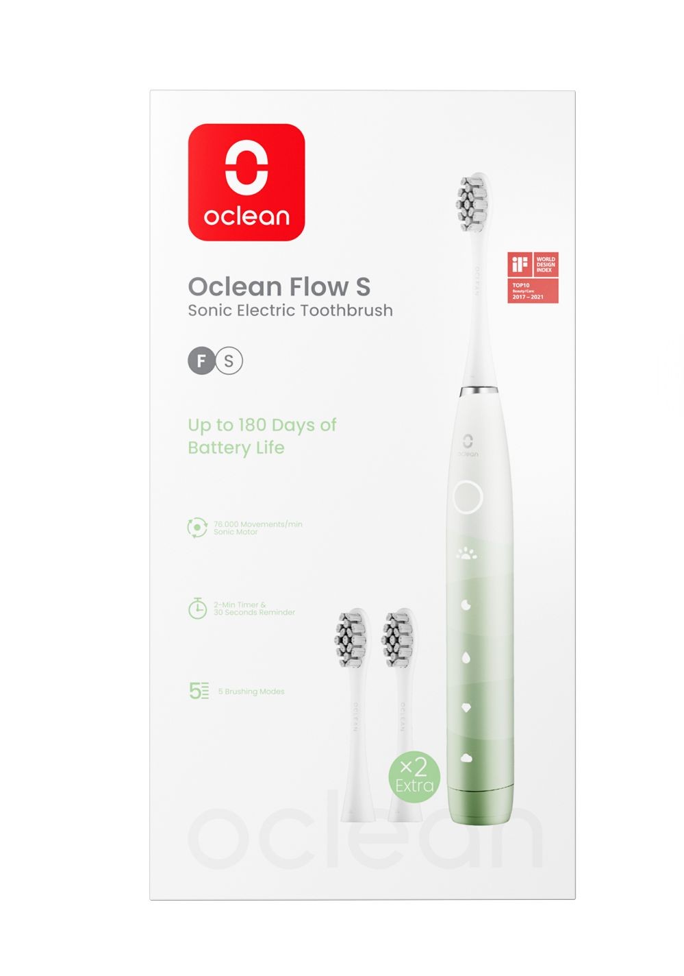 Oclean Flow S Green sonická kefka