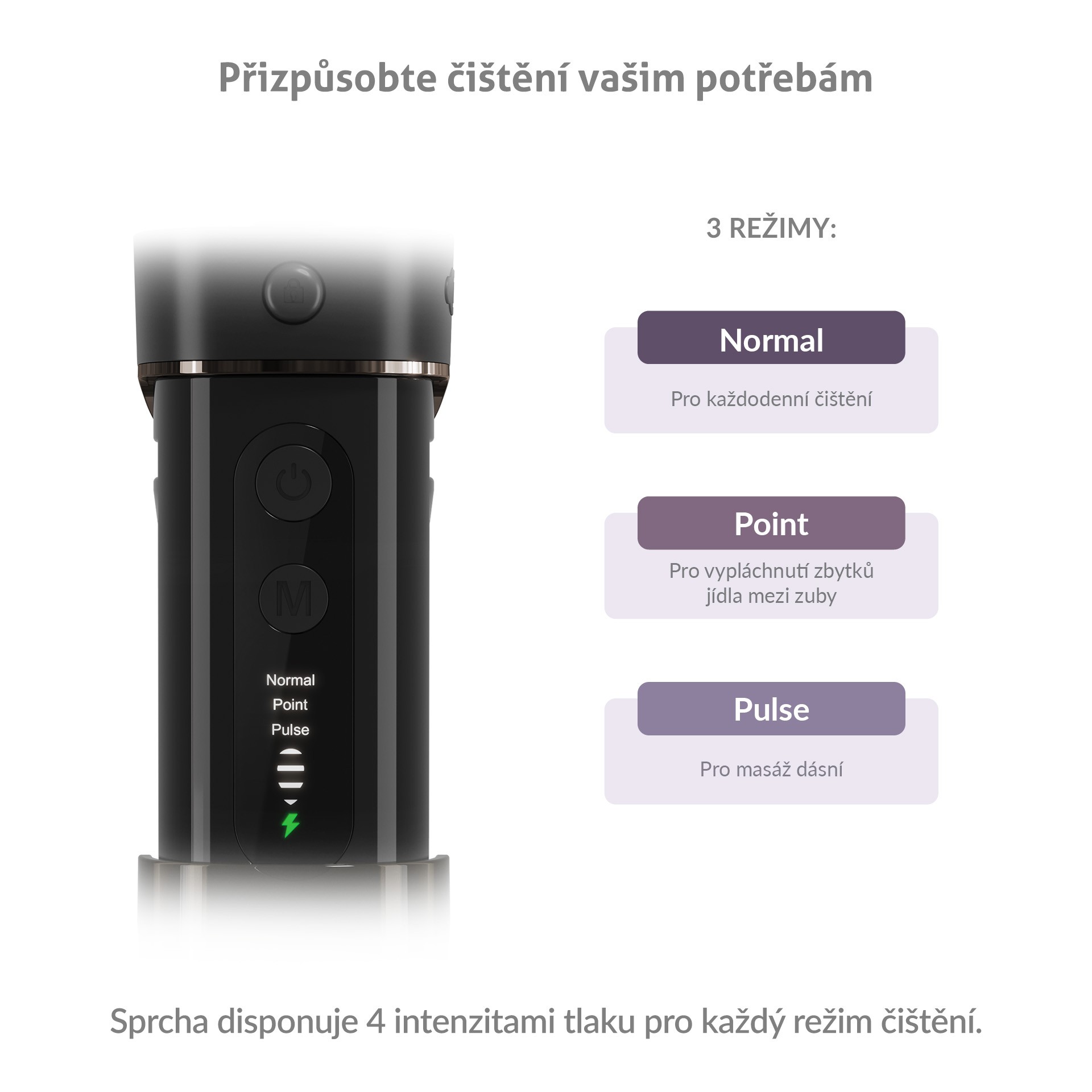 TrueLife AquaFloss Mini M50 Black ústna sprcha