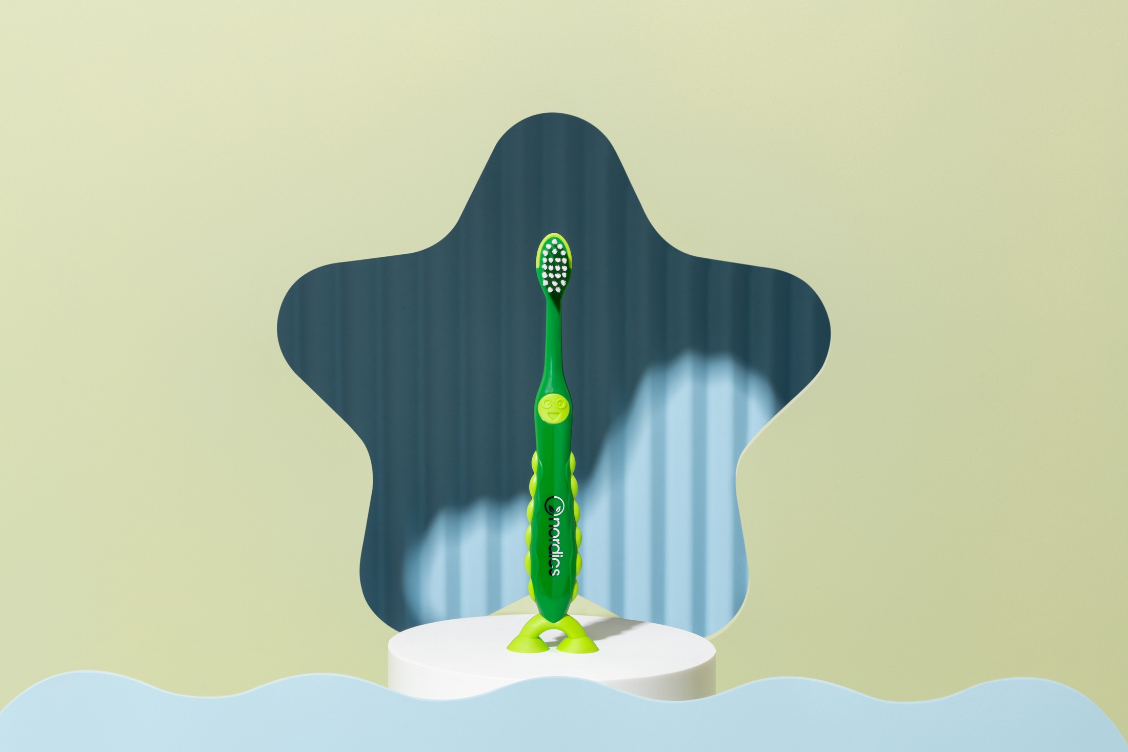 Nordics Premium Kids Dino Soft 6900 Green detská zubná kefka