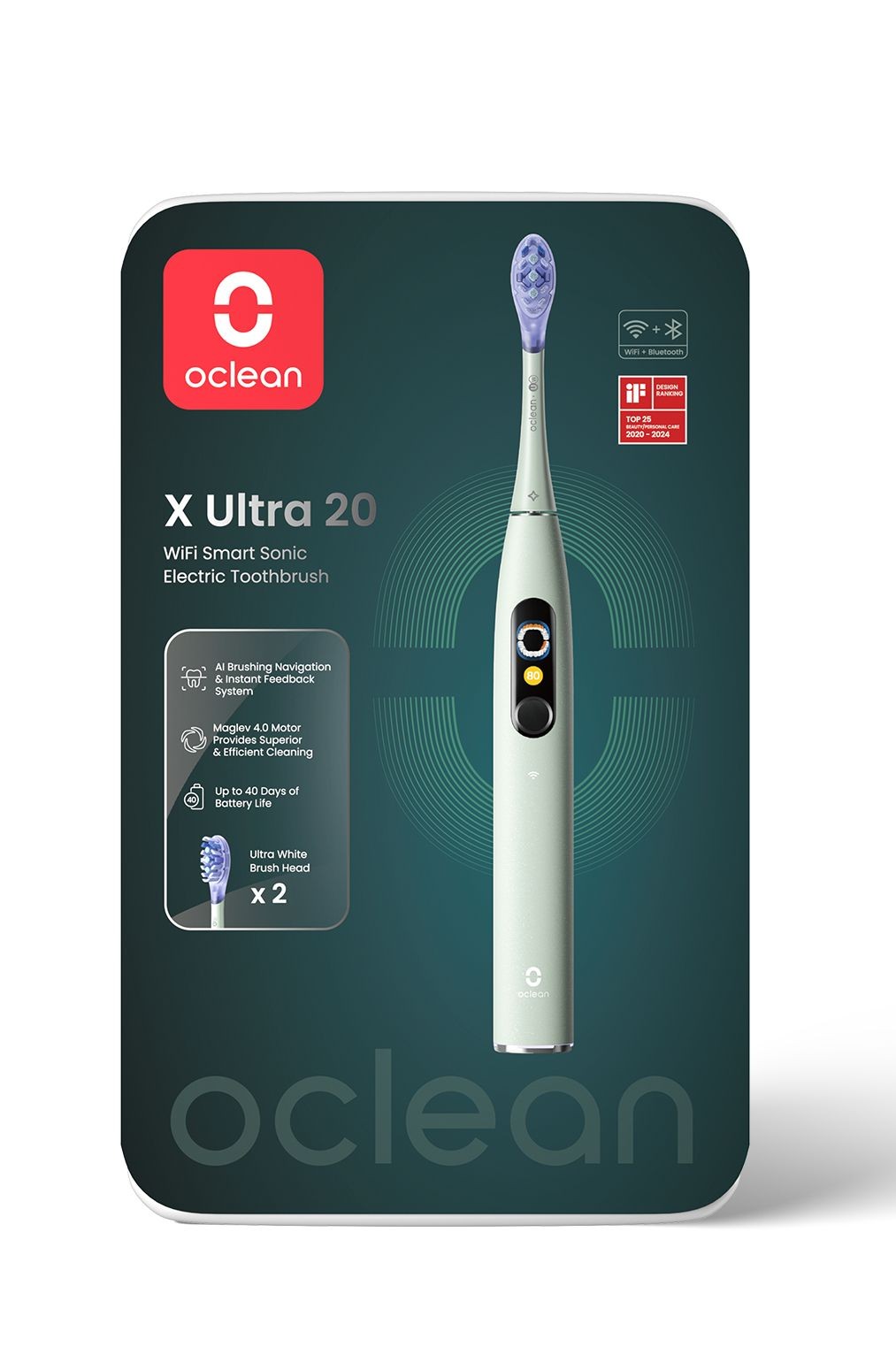 Oclean X Ultra 20 Green sonická kefka