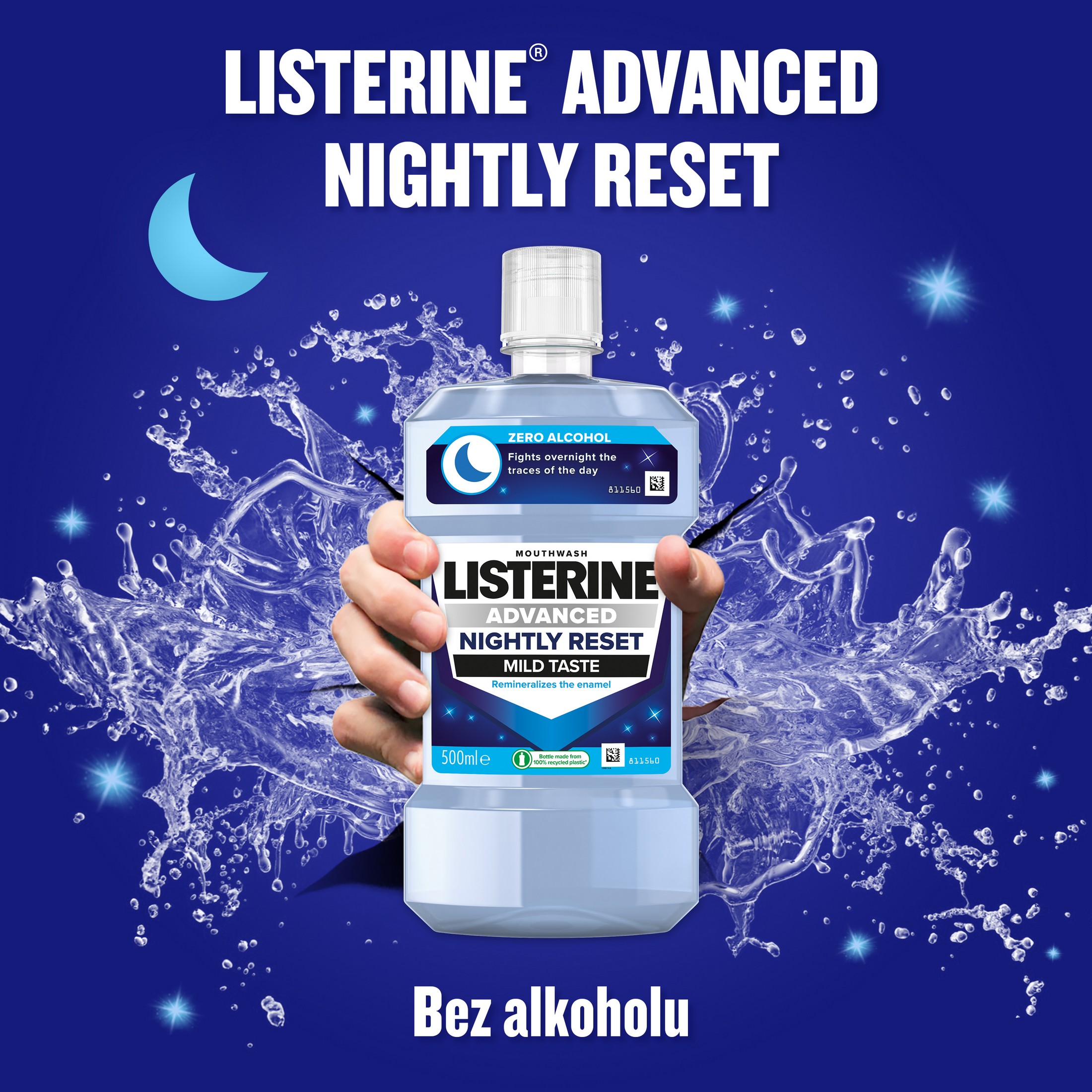 Listerine Advanced Nightly Reset ústna voda 500 ml