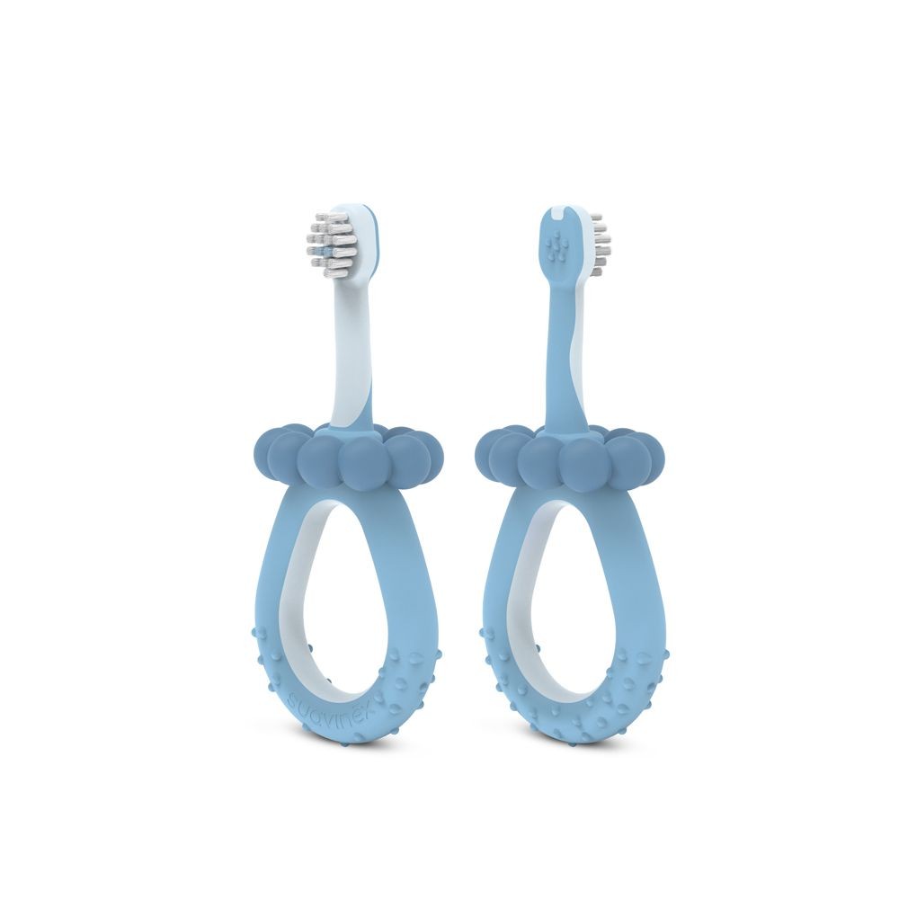 Suavinex Baby Training 0-2 roky detská zubná kefka - modrá