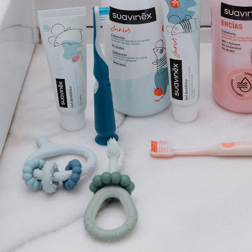 Suavinex sada pre ústnu hygienu 0m+ - modrá