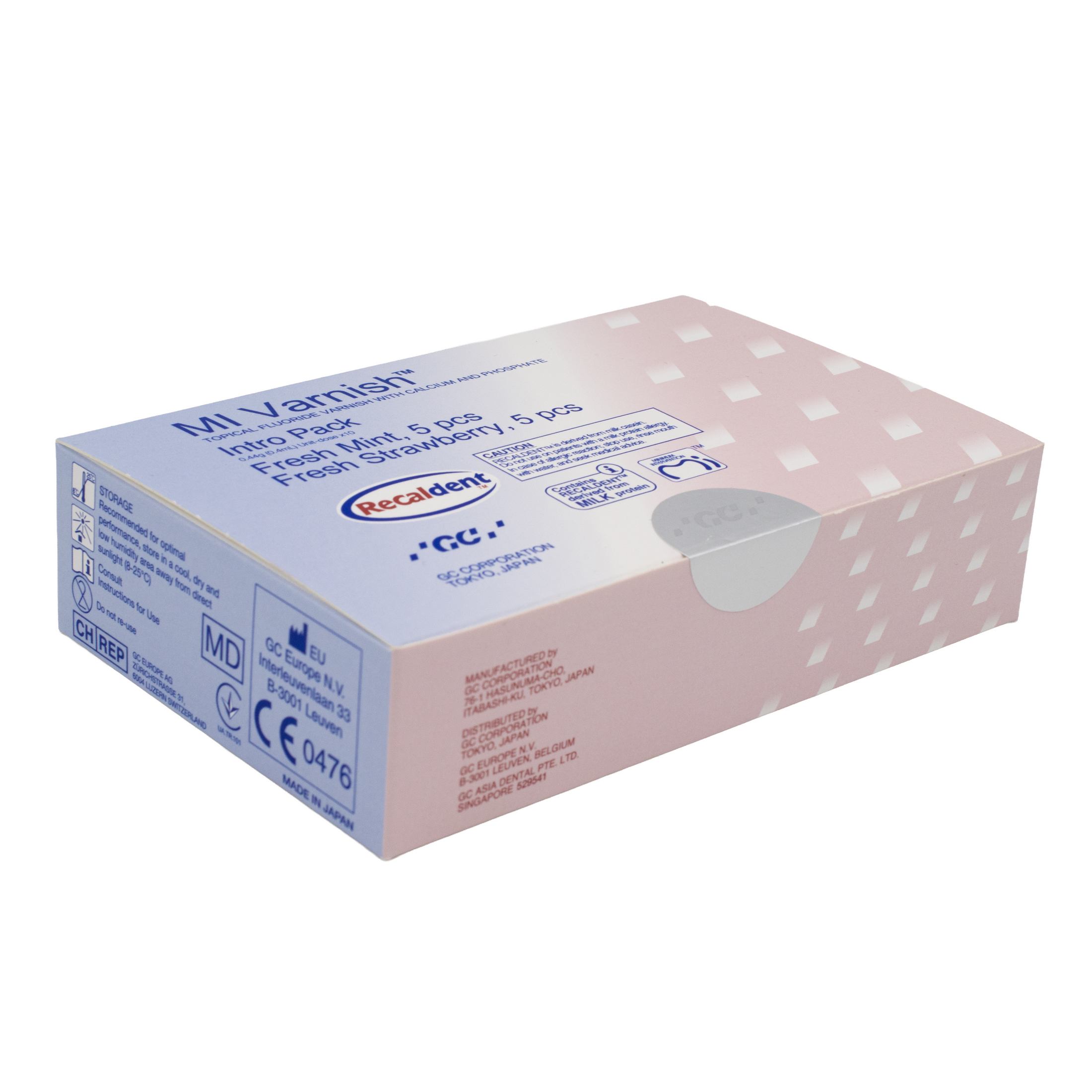 GC MI Varnish Intro Pack Strawberry & Mint fluoridačný lak 10×0,4 ml