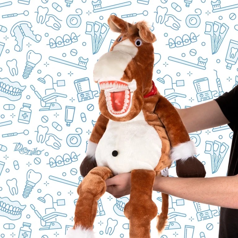 Edukatívna maňuška - kôň s kefkou