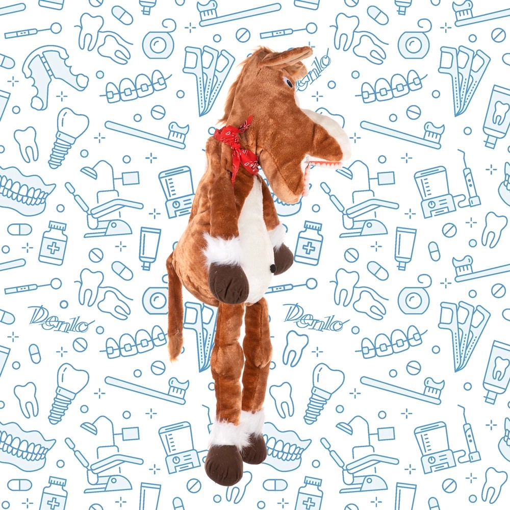 Edukatívna maňuška - kôň s kefkou