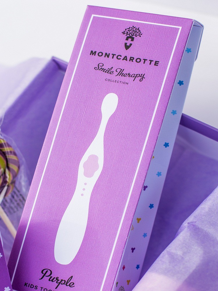 Montcarotte Kids detská zubná kefka - fialová