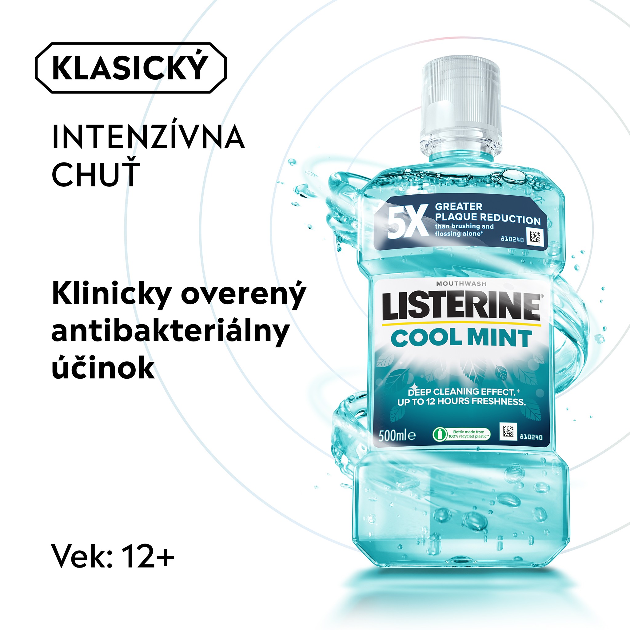 Listerine Cool Mint ústna voda 500 ml - -