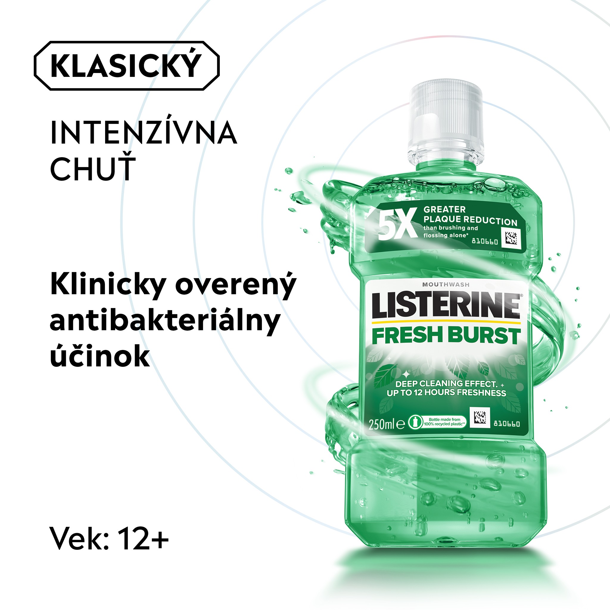 Listerine Fresh Burst ústna voda 250 ml - -