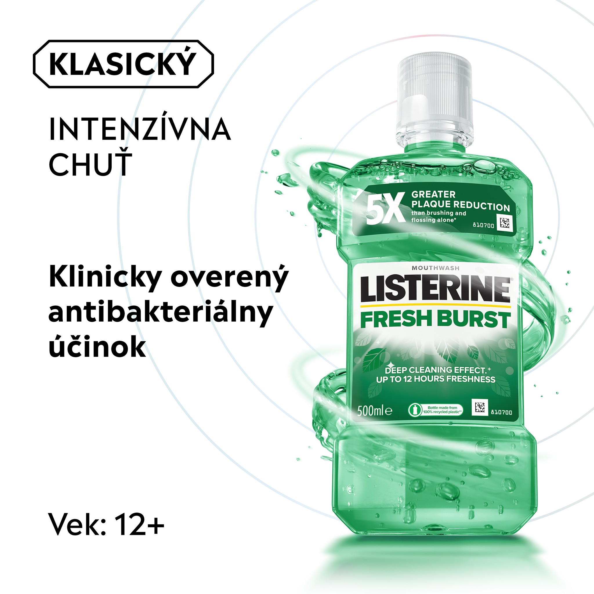 Listerine Fresh Burst ústna voda 500 ml - -