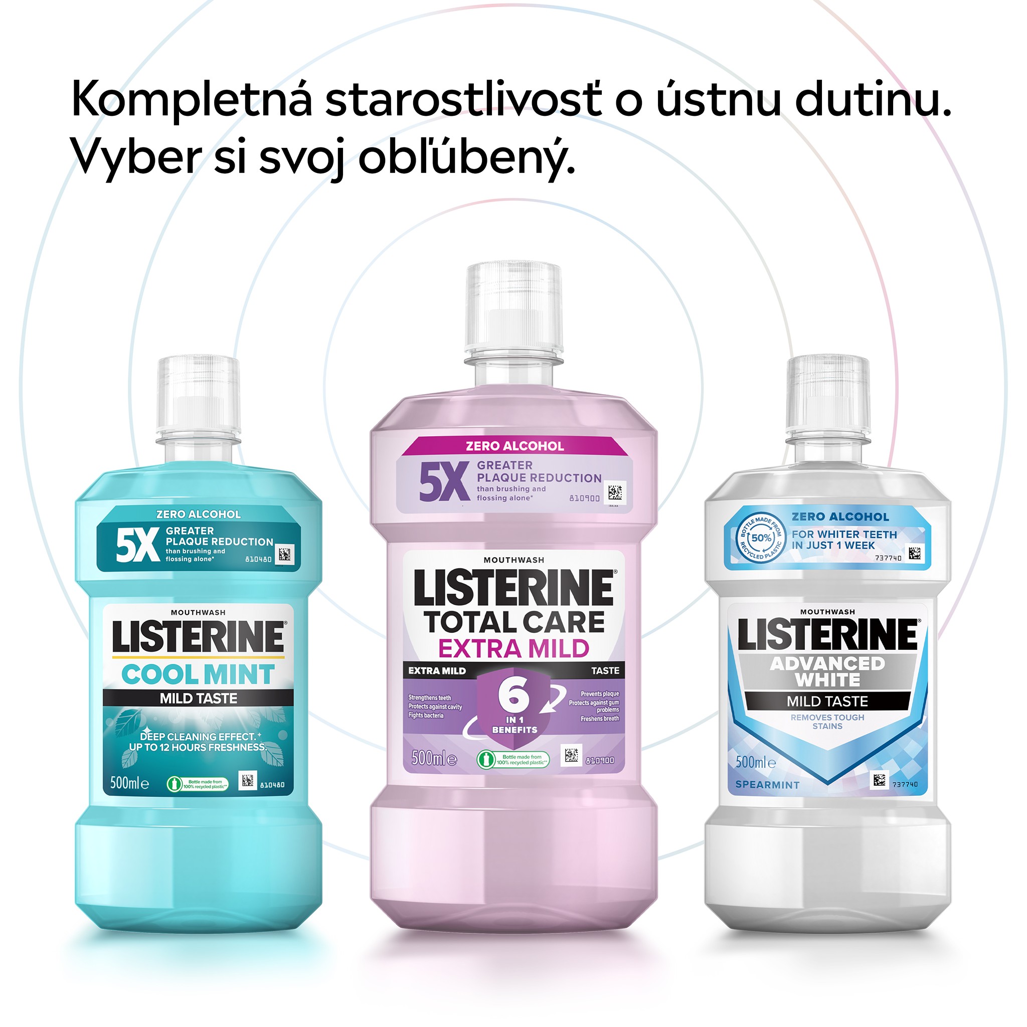 Listerine Clean & Fresh Mild Taste ústna voda 500 ml - -