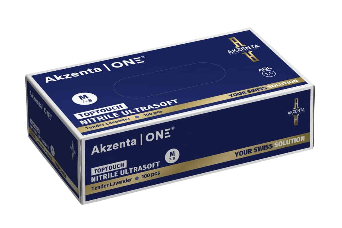 Akzenta Nitrile Top Touch Plus Ultrasoft Tender Lavender XS vyšetrovacie rukavice 100 ks