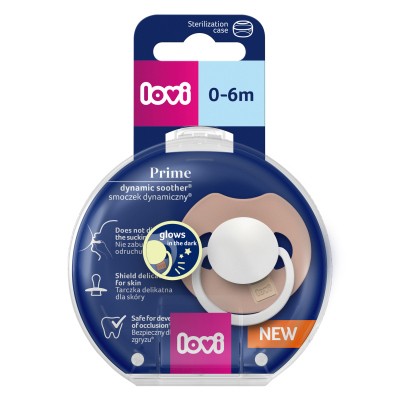 Lovi Prime 0-6 svietiaci cumlík - Blush