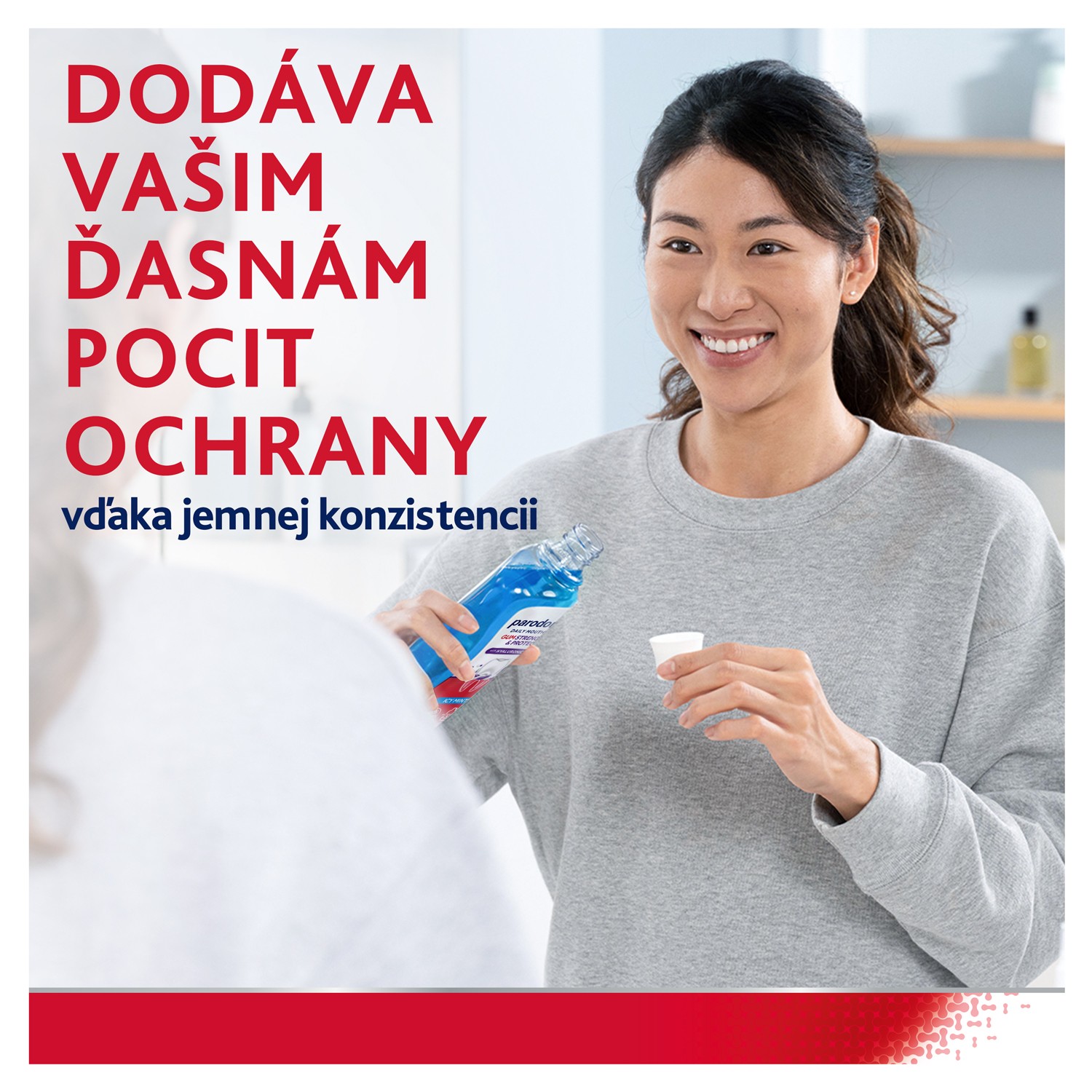 Parodontax Posilnenie a ochrana ďasien Icy Mint ústna voda 500 ml