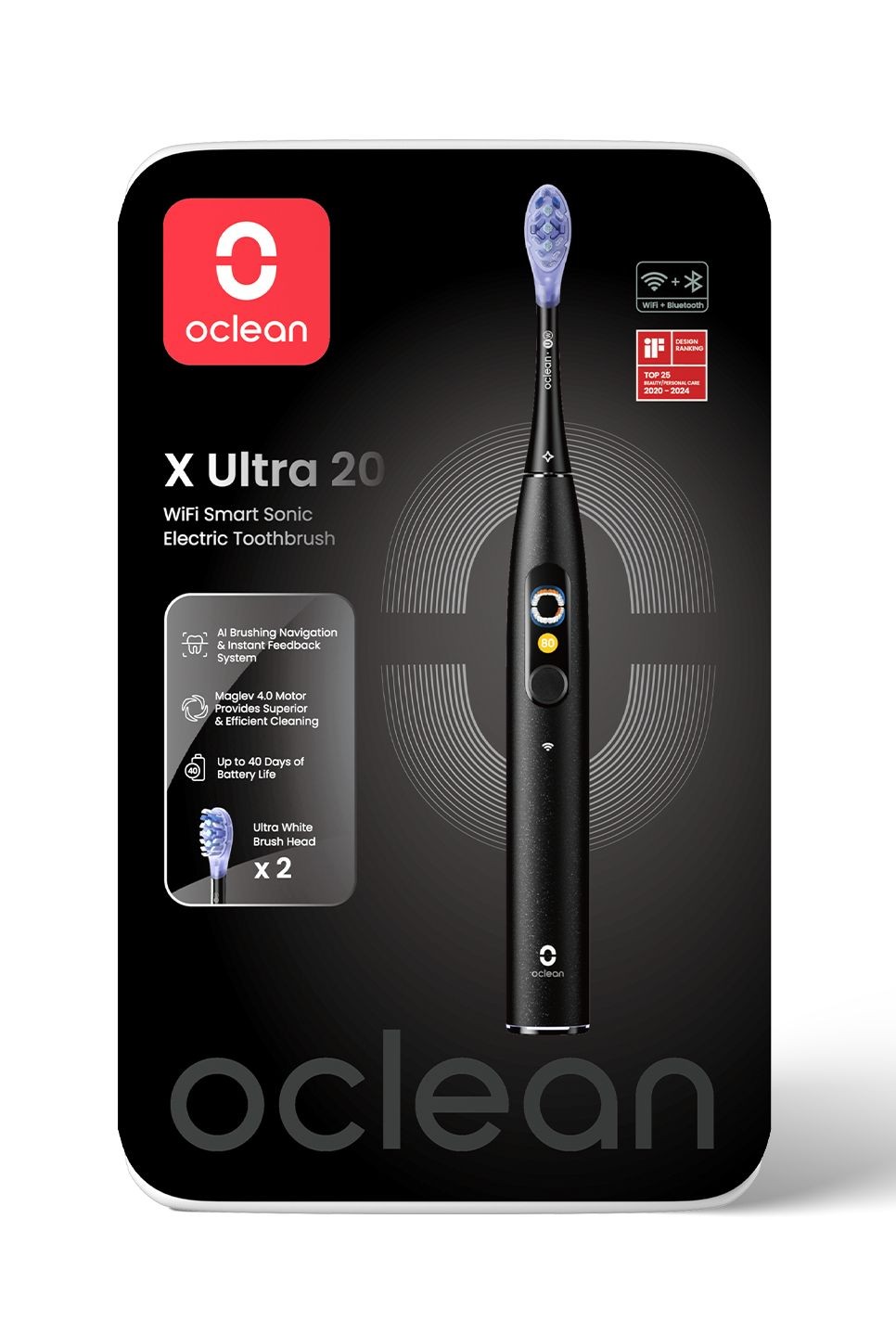 Oclean X Ultra 20 Black sonická kefka