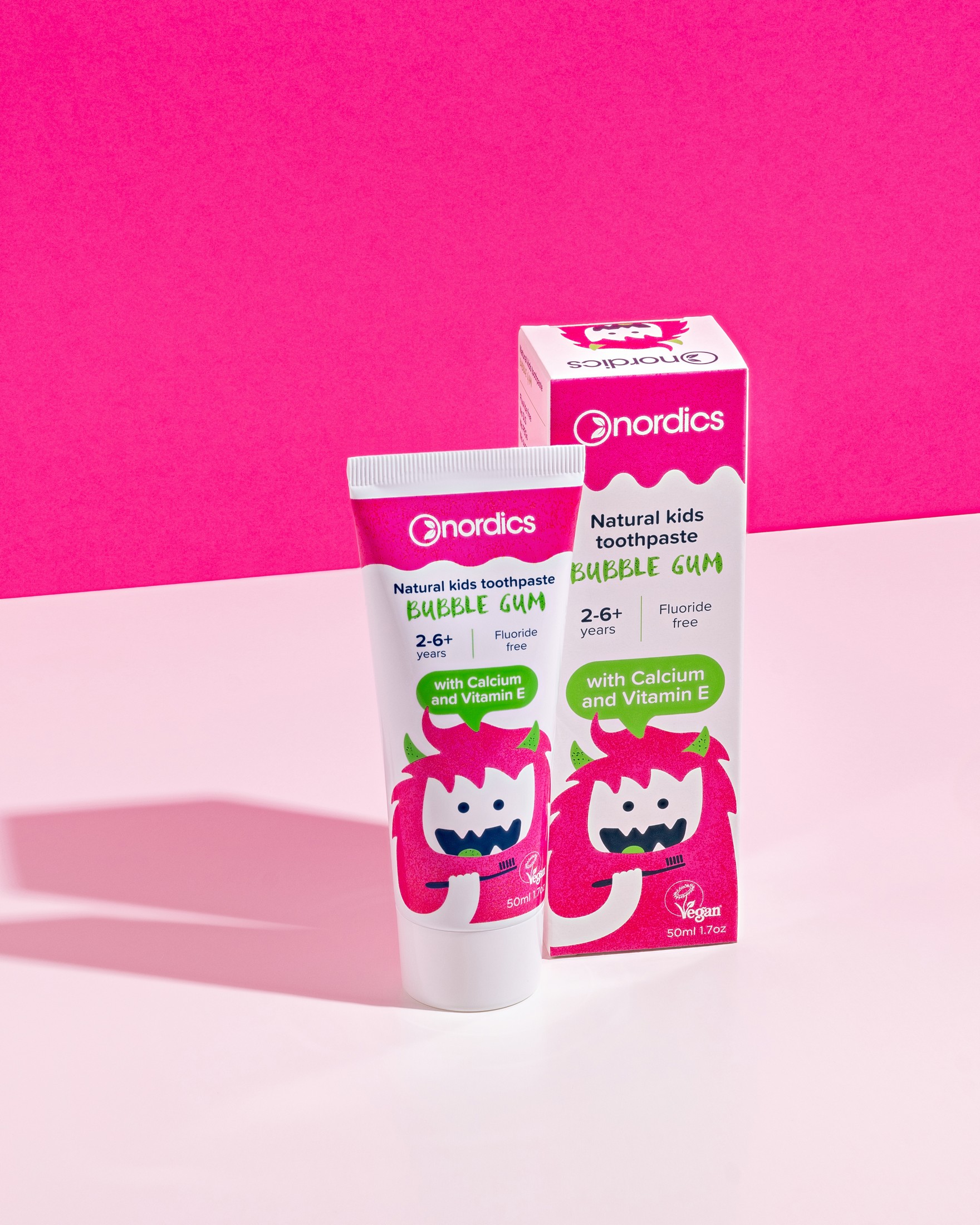 Nordics Kids Bubble Gum detská zubná pasta 50 ml