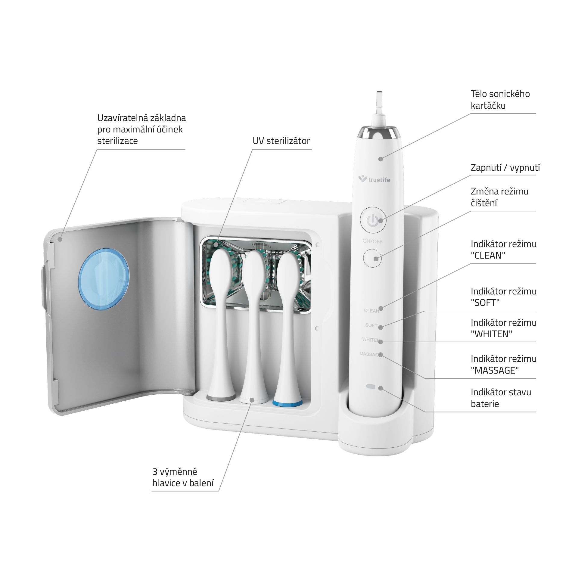 TrueLife SonicBrush UV sonická zubná kefka