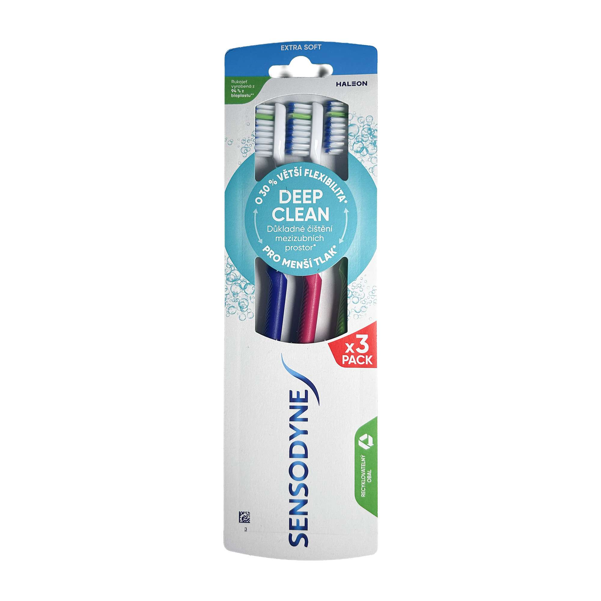 Sensodyne Deep Clean Extra Soft zubná kefka 3 ks