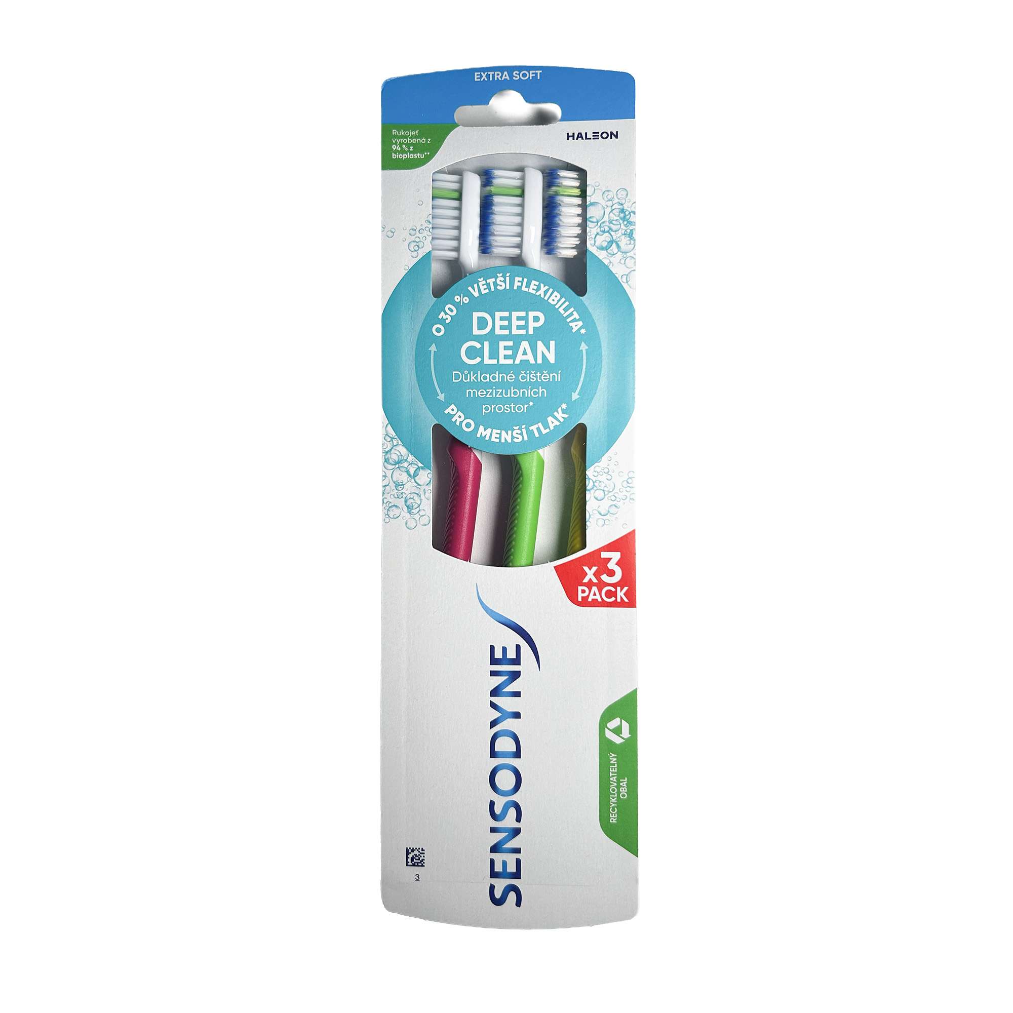 Sensodyne Deep Clean Extra Soft zubná kefka 3 ks