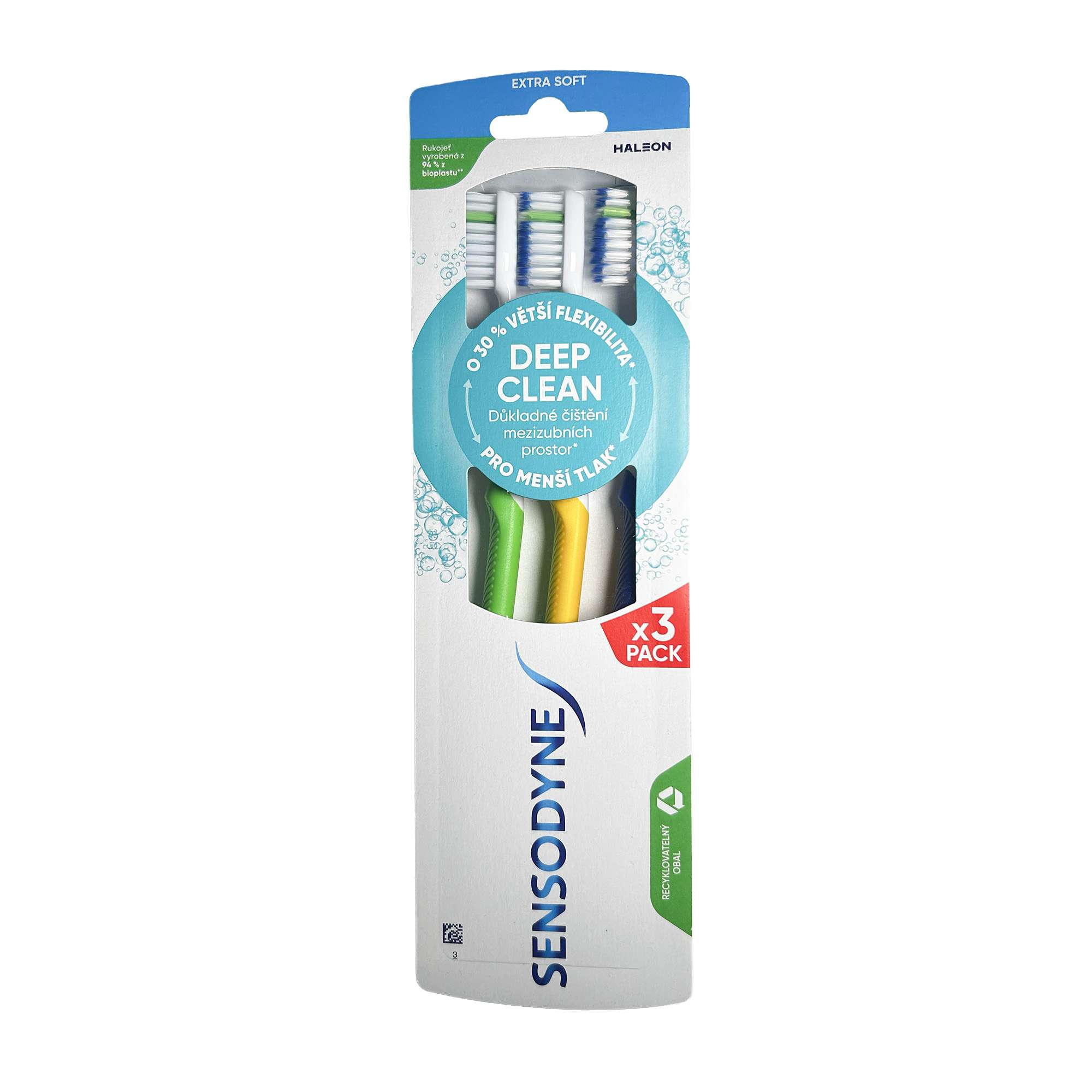 Sensodyne Deep Clean Extra Soft zubná kefka 3 ks