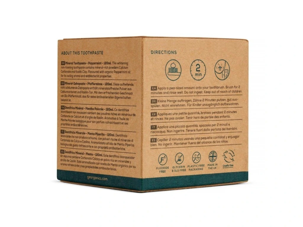 Georganics English Peppermint zubná pasta 60 ml