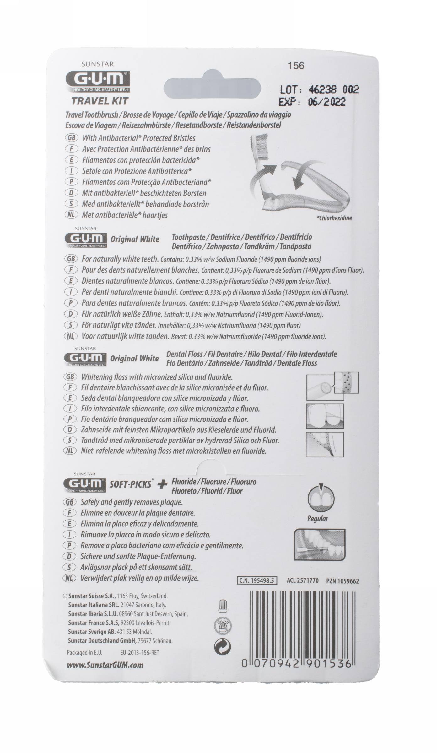 GUM Travel Kit sada na cestovanie