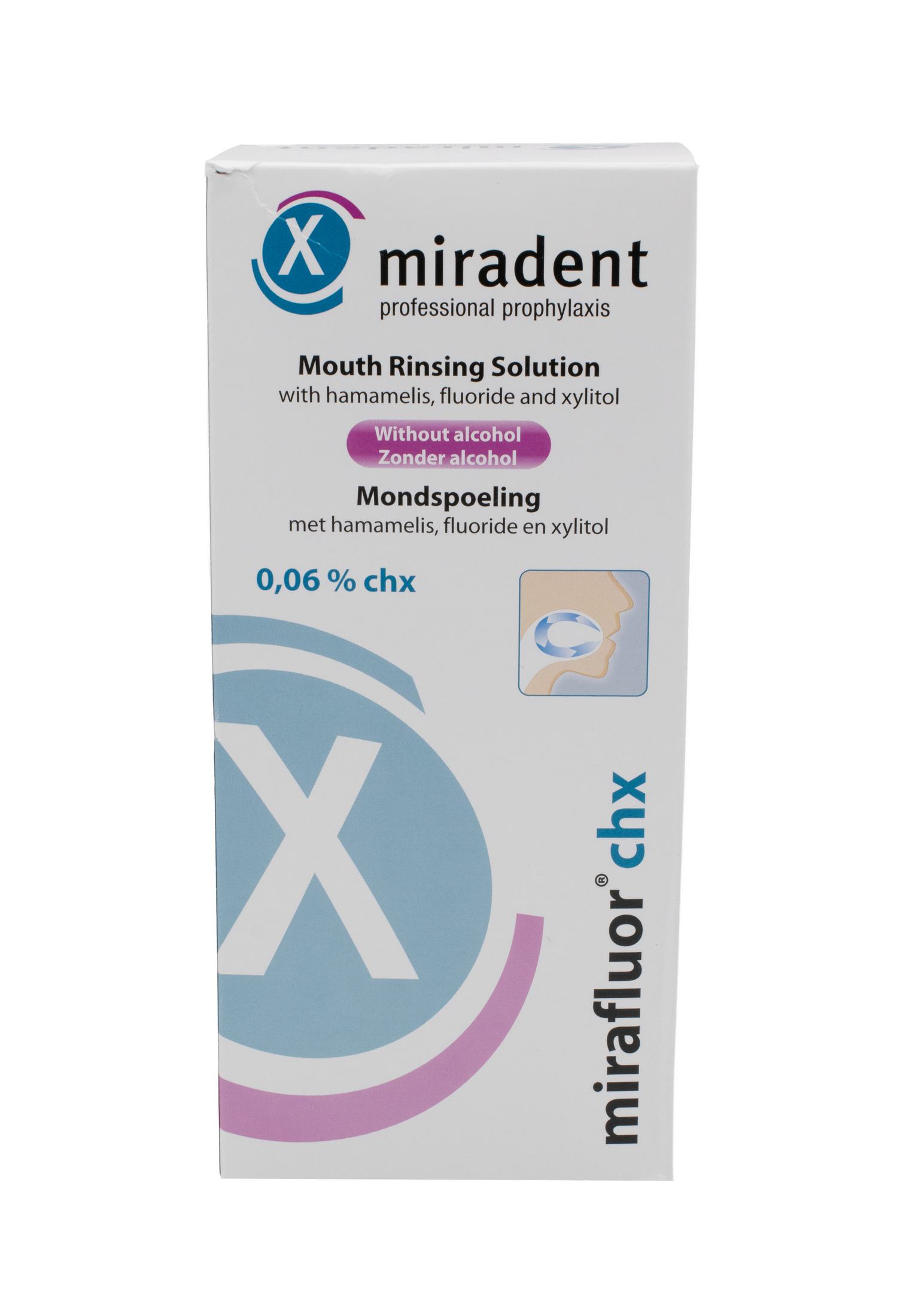 Miradent Mirafluor CHX 0,06% ústna voda 500 ml