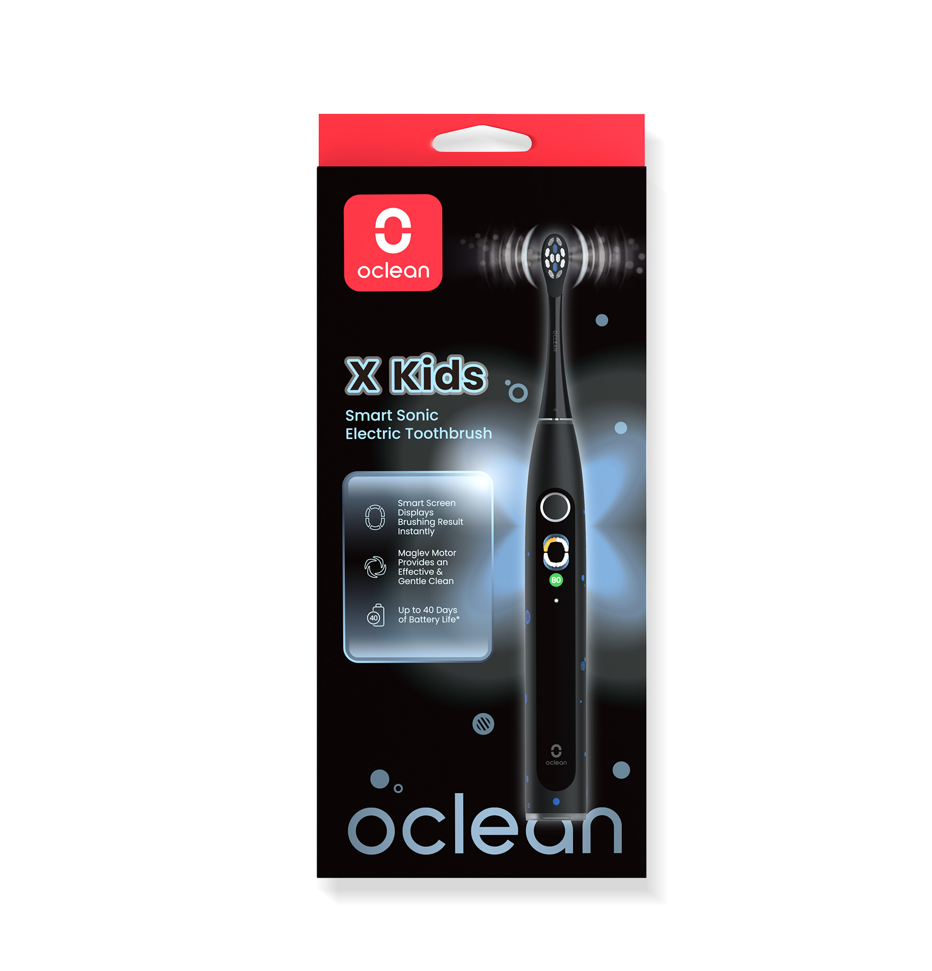 Oclean X Kids Black detská elektrická kefka
