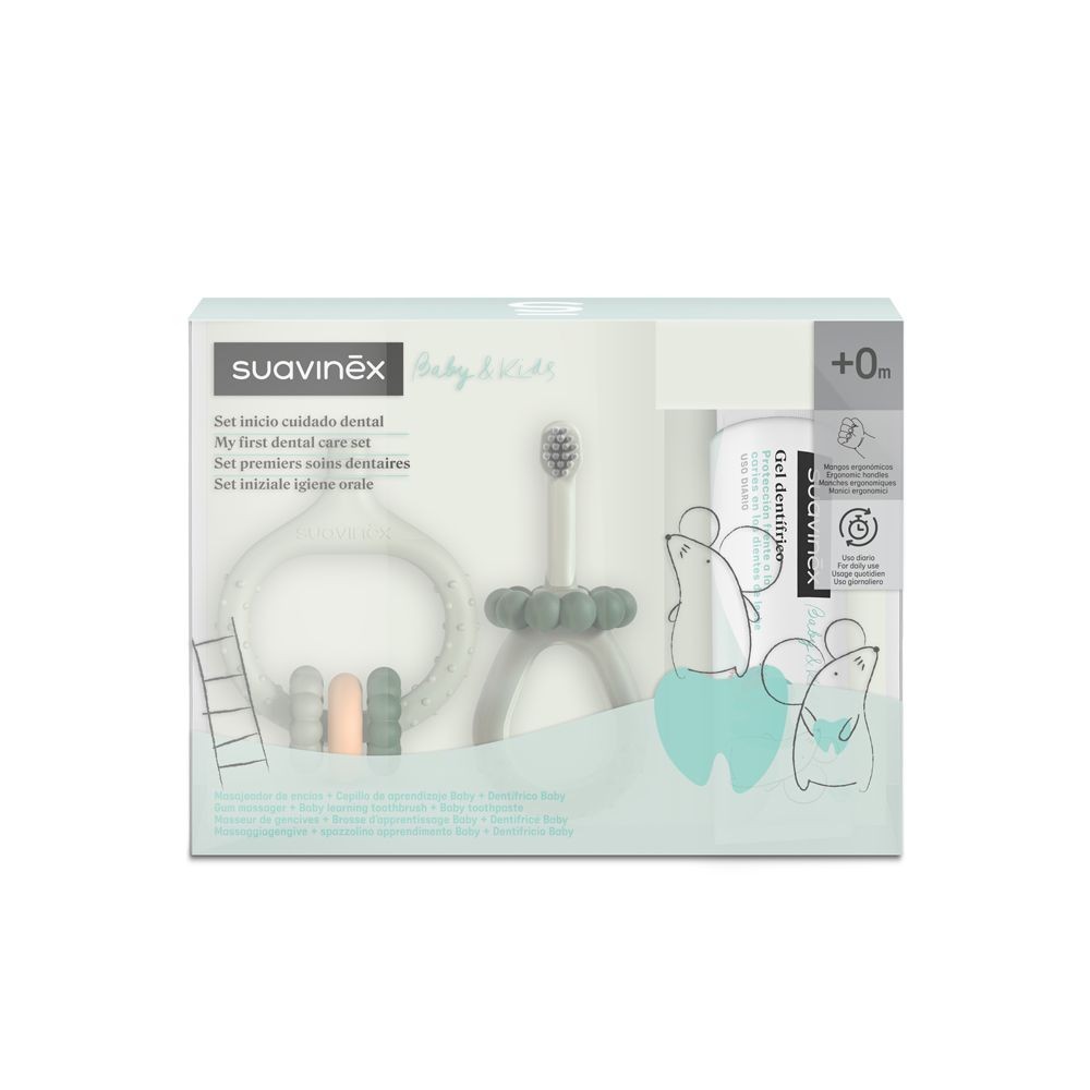 Suavinex sada pre ústnu hygienu 0m+ - zelená