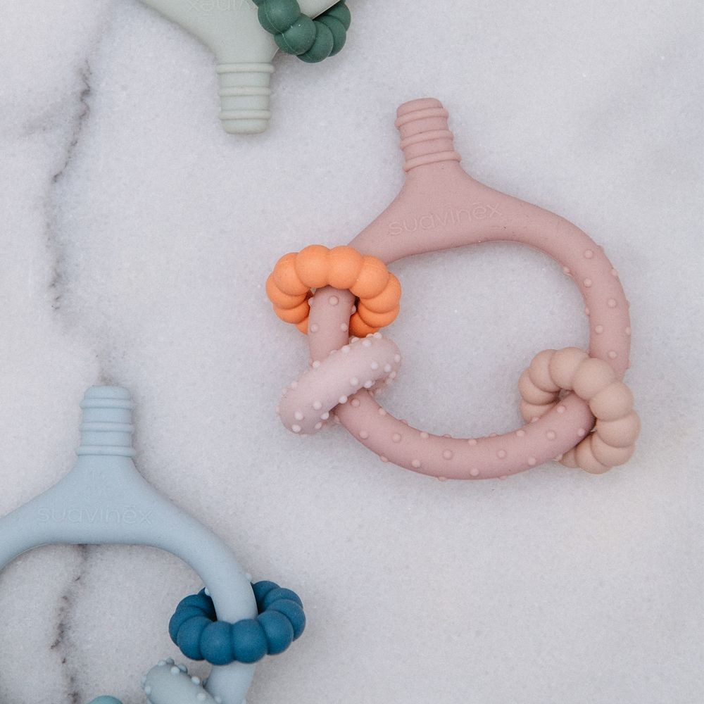 Suavinex masážne hryzátko - ružové